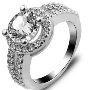 Oval CZ Diamond Solitaire Wedding Ring